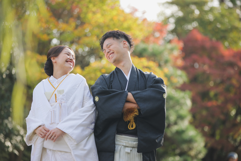 次は和装に着替えて日本庭園に!