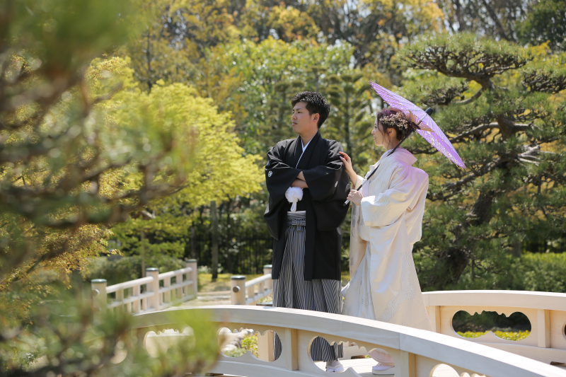 和傘でより本格的に♪