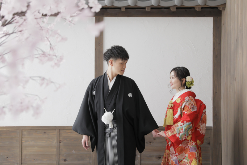 桜を見ながら仲良くお散歩