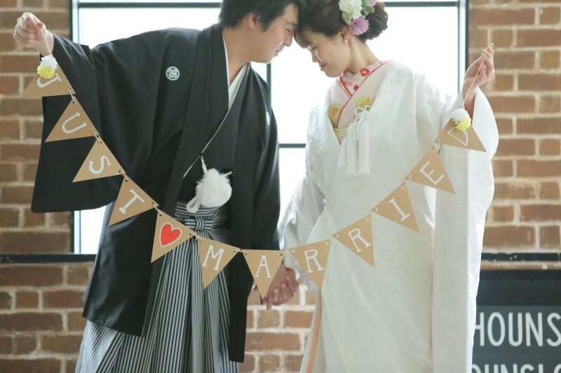 「JUST MARRIED」フラッグ！