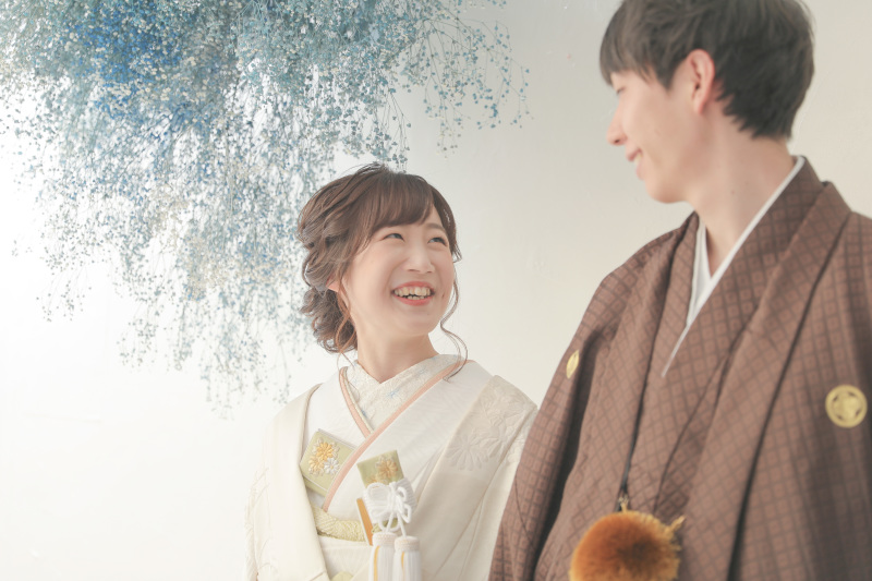 お二人の、目と目で会話♡