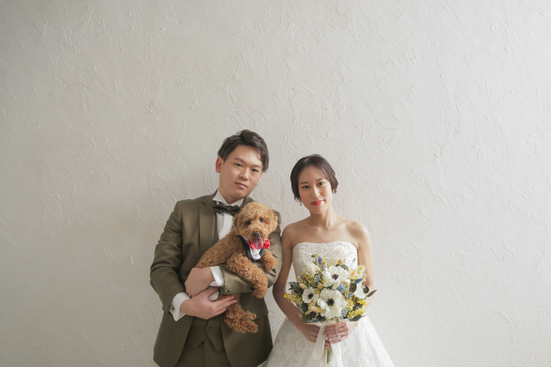 洋装に着替えてスリーショット