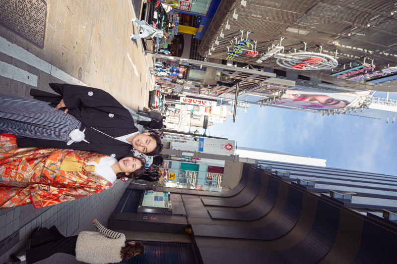 walking on the street