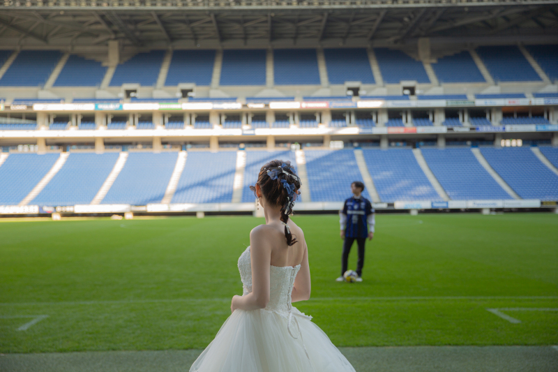 新婦様の髪の毛のリボンもガンバカラーで！！