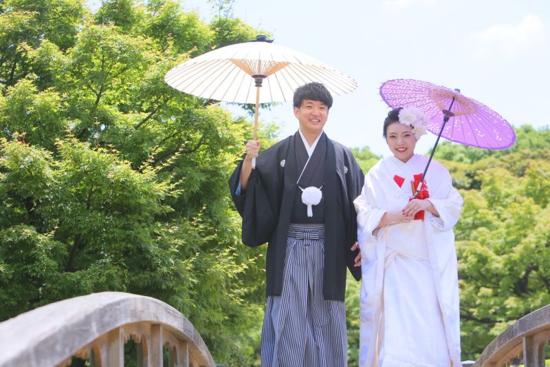 白無垢に赤小物！