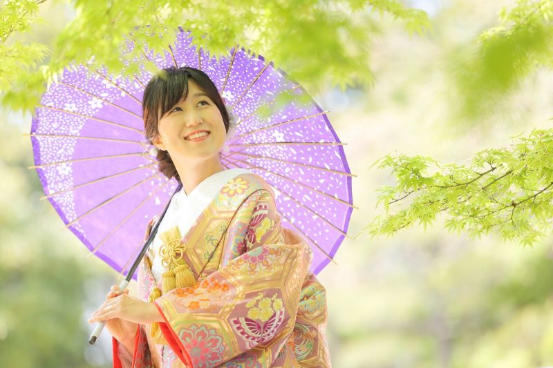日本庭園で和装撮影！