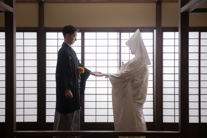 新郎様の袴とも相性ばっちり