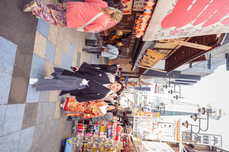 walking on the street