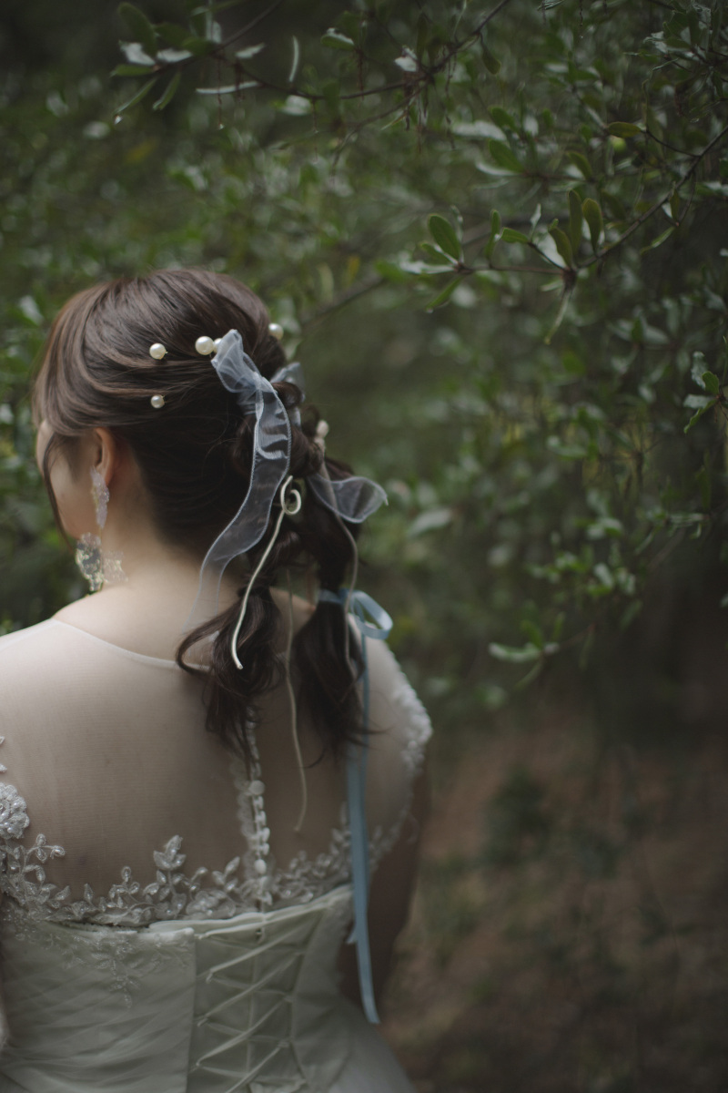 リボンたっぷりヘア