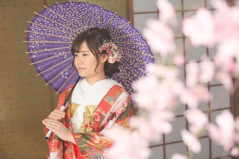 ドライフラワーの髪飾り♪