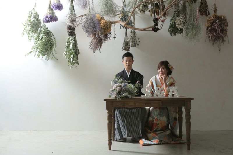 ドライフラワーのモダンな背景！