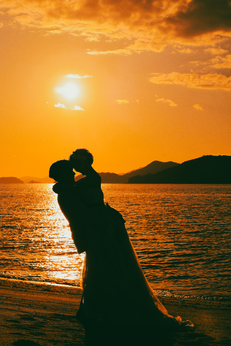 ドラマチックなシルエットフォト