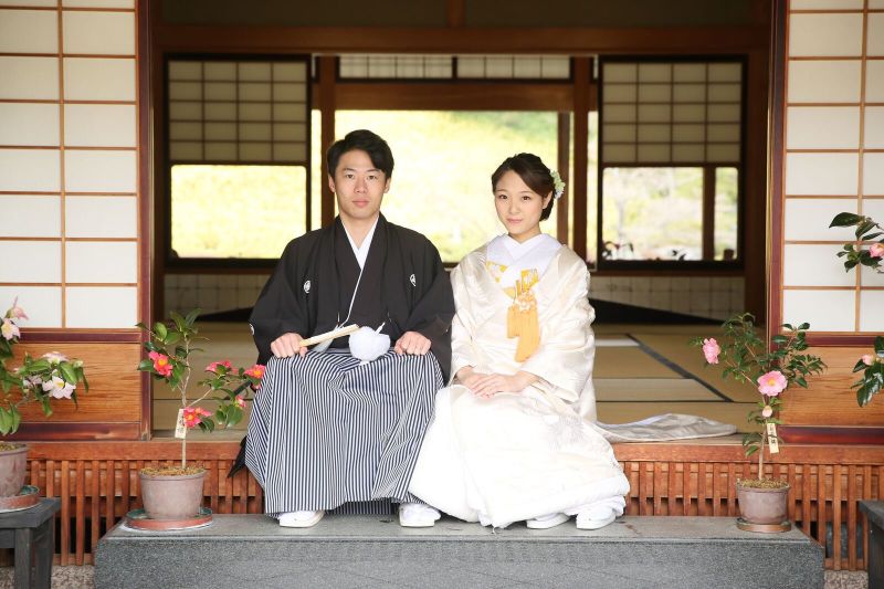 和装にぴったりの日本庭園！