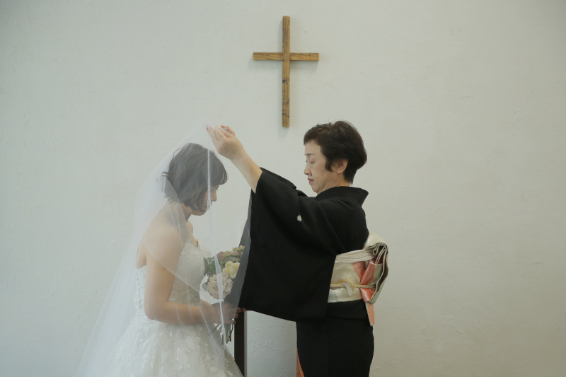 お母様によるベールダウン