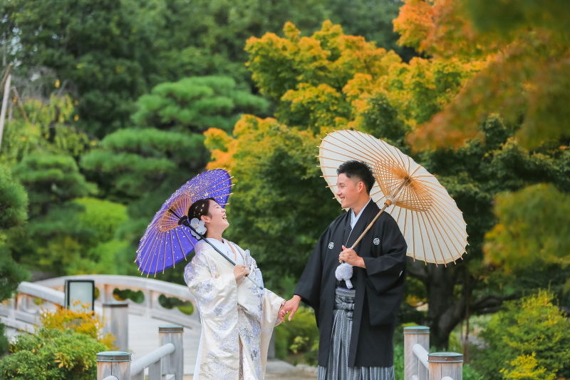 和傘を使った定番ショット♪