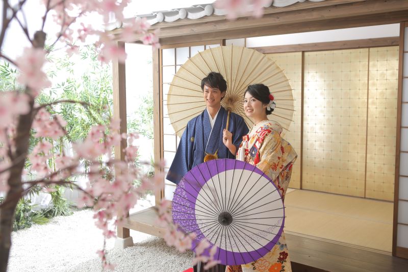 庭園スタジオでロケーションさながら！