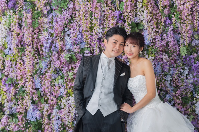 華やかなフラワーウォール