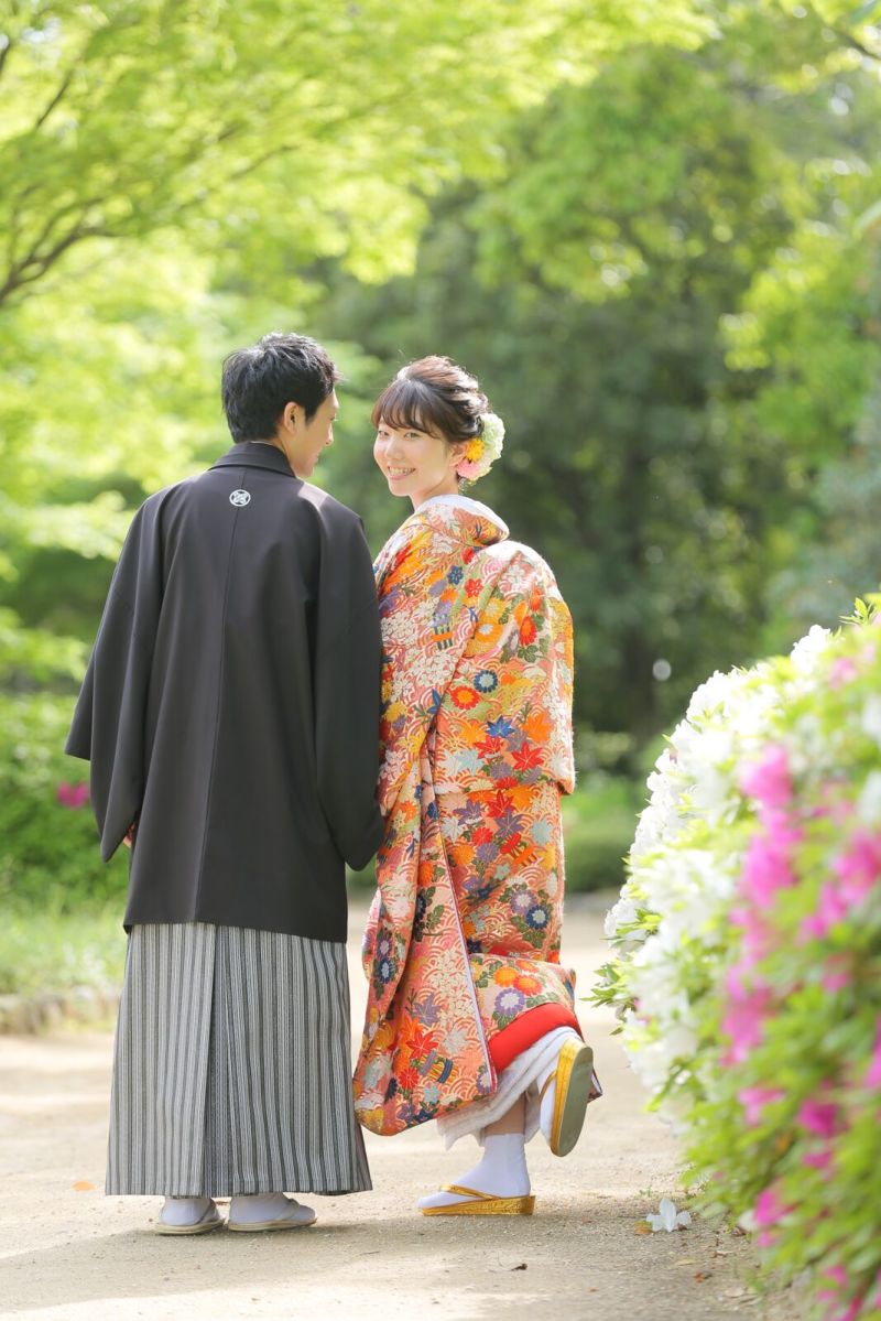 振り返って笑顔！