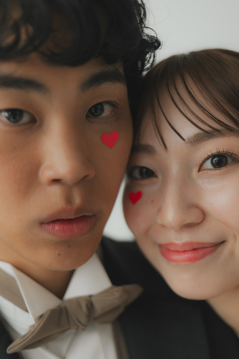 コンフェッティーの♡を使って^^