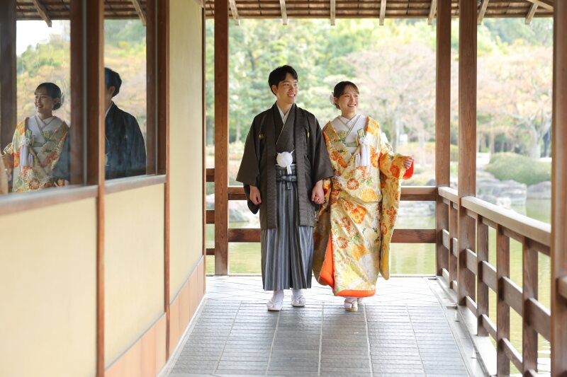 回廊での佇まい