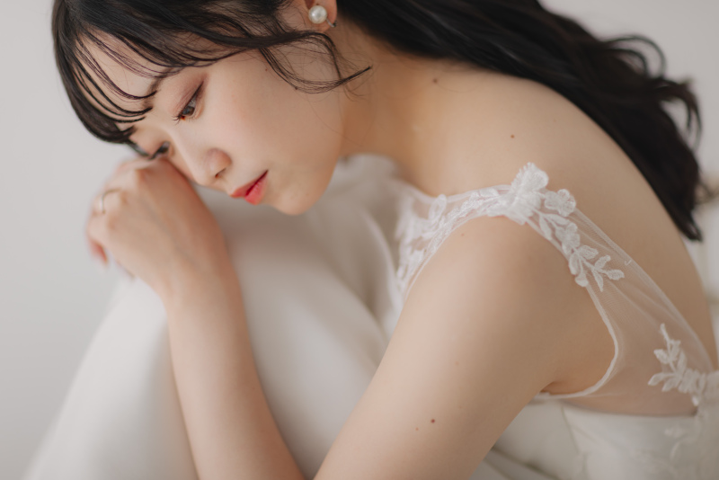 座ったショット