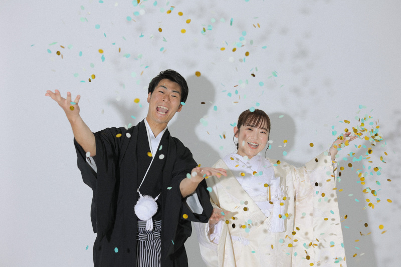 和装でスタジオ撮影