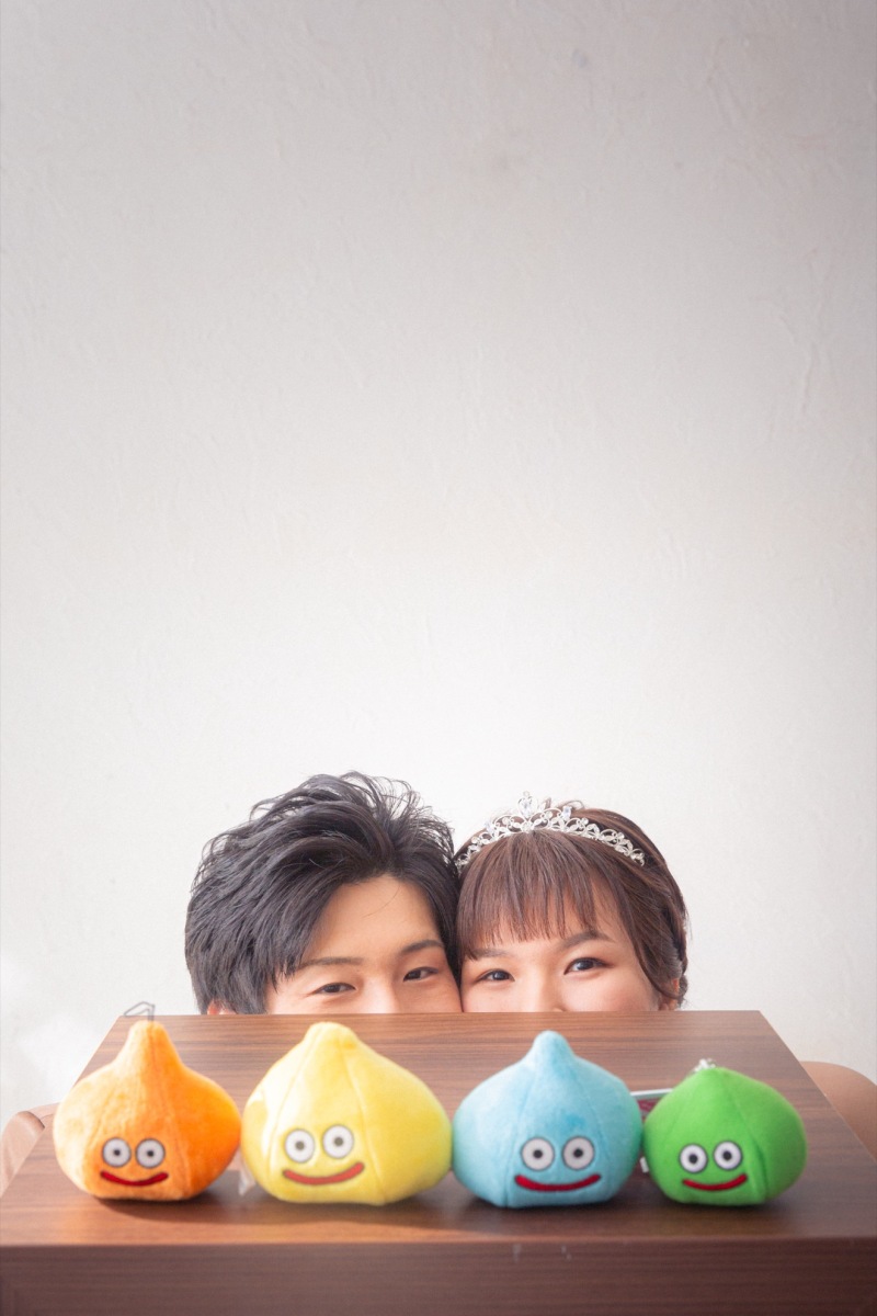 あえて余白を持たせた縦写真...