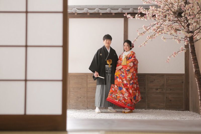 室内に作られた和室セットで撮影！