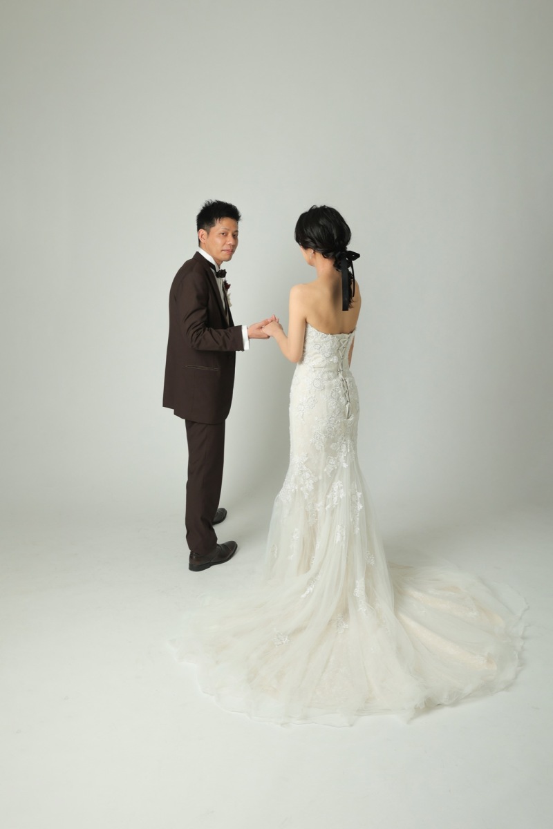 レースが美しいマーメイドドレス