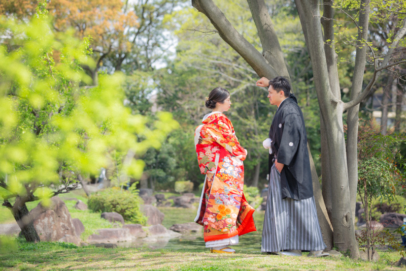 見つめ合いショット。