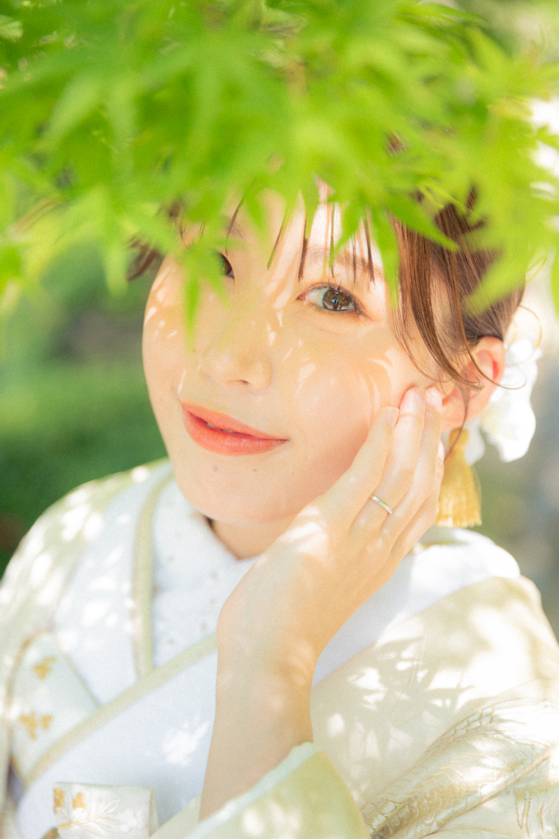 自然を使ったアップ写真