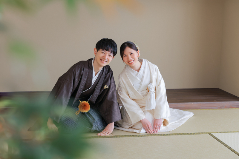 正座でのカット!