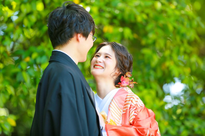 嬉しそう・楽しそう可愛い笑顔のご新婦様。