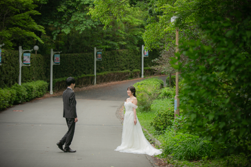 緑に囲まれたお散歩ショット