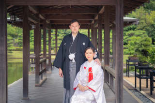 和装で大仙公園〜！