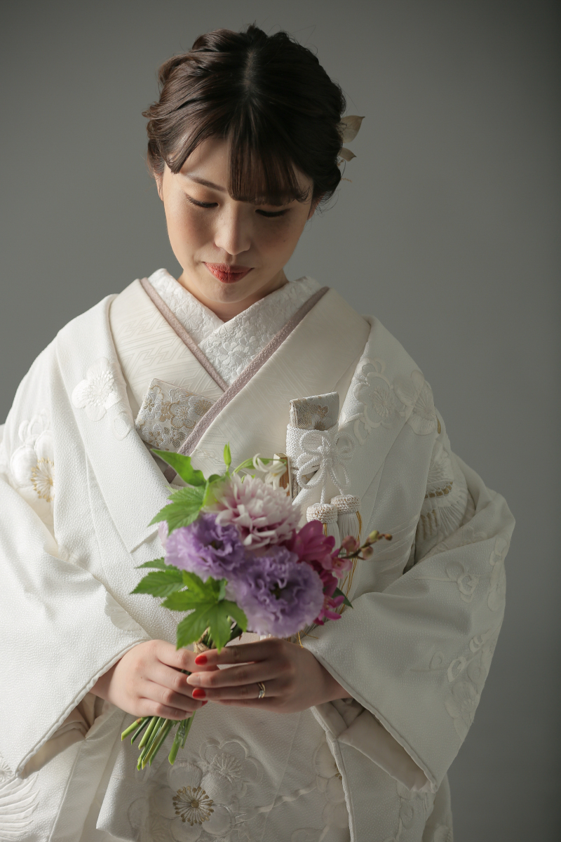 鮮やかな生花のブーケ