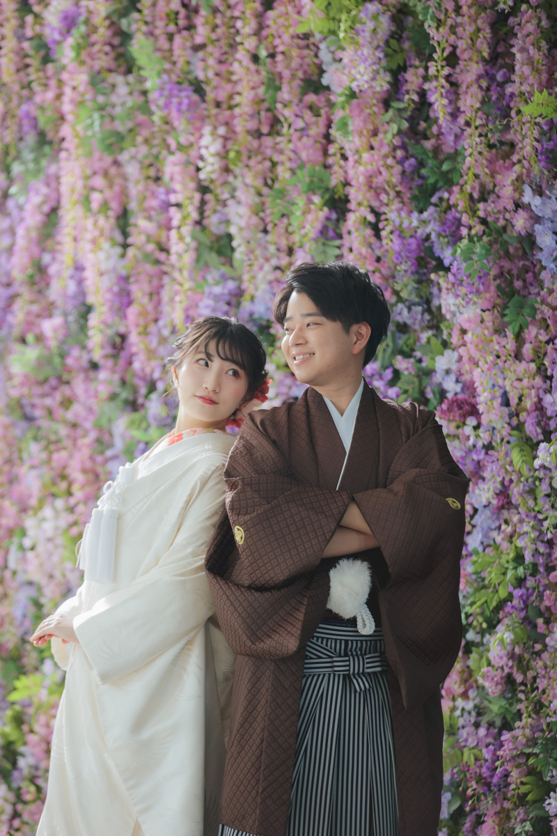 背景チェンジでフラワーウォール