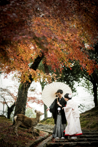 紅葉で和装ロケーション！