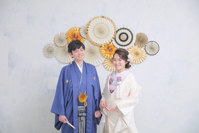 紺紋服×白無垢