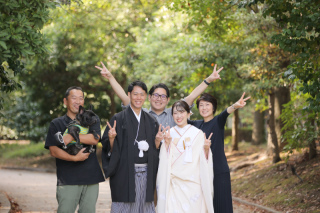 日本庭園＆ビーチ撮影！家族も一緒に♪