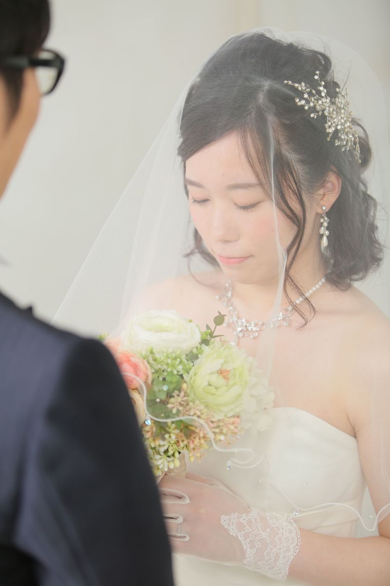 ベールに包まれた新婦様♡