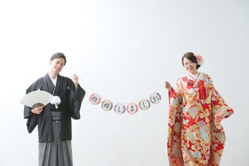 手作りのガーランドを持って☆