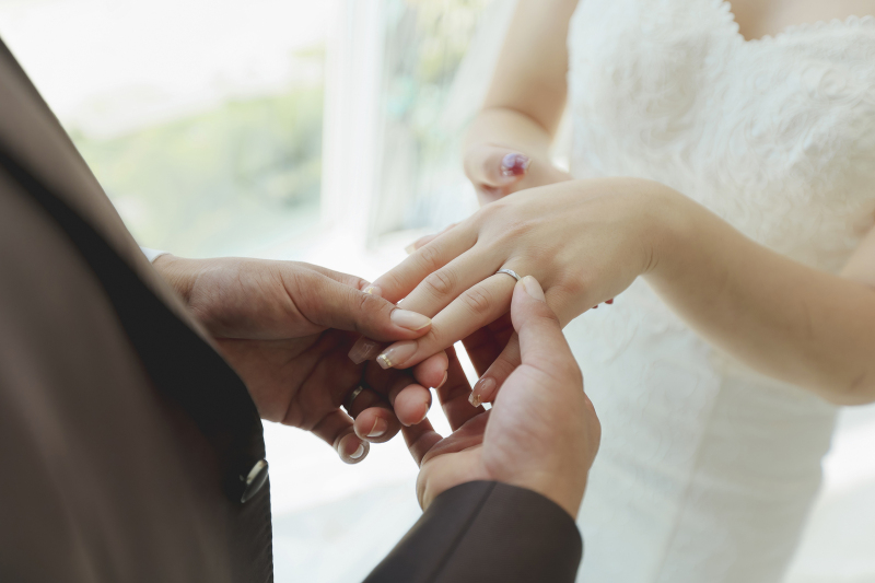 指輪の交換