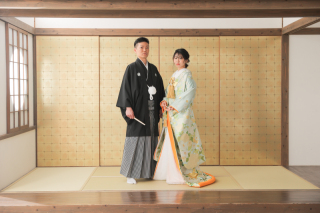 スタジオ内で庭園撮影〜！