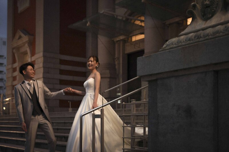 まだ冬！夜の中之島ロケーション