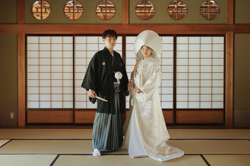 お二人並んで正ポーズ