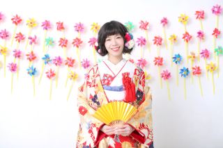 折り鶴シャワーと風車！