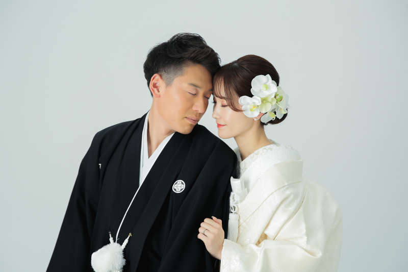 おでこをくっつけて