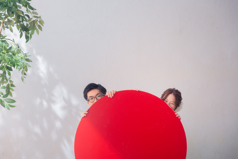 隠れるおふたり