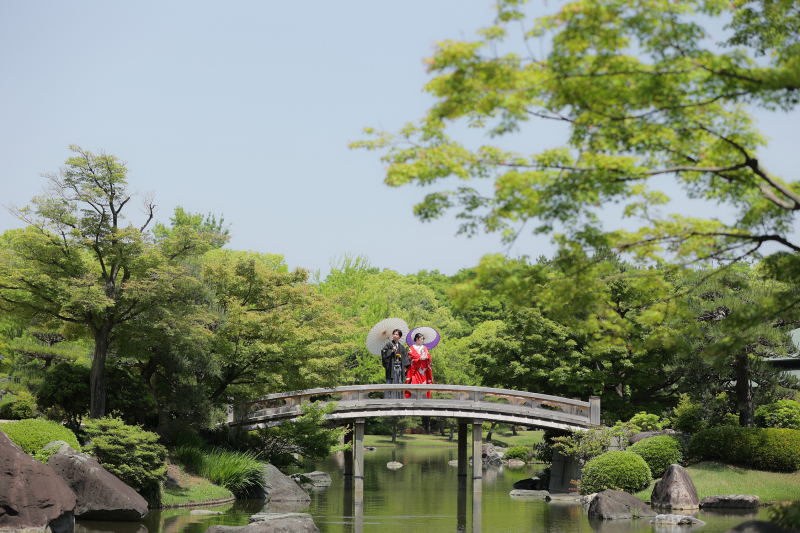 手入れされた、景色と共に